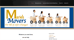 Desktop Screenshot of mariesmovers.com